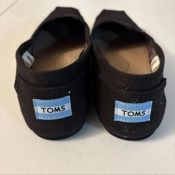 TOMS Shoes Women's Alpargata Classic Comfort Slip-On Canvas Flats Black Fabric 9 - Picture 4 of 14